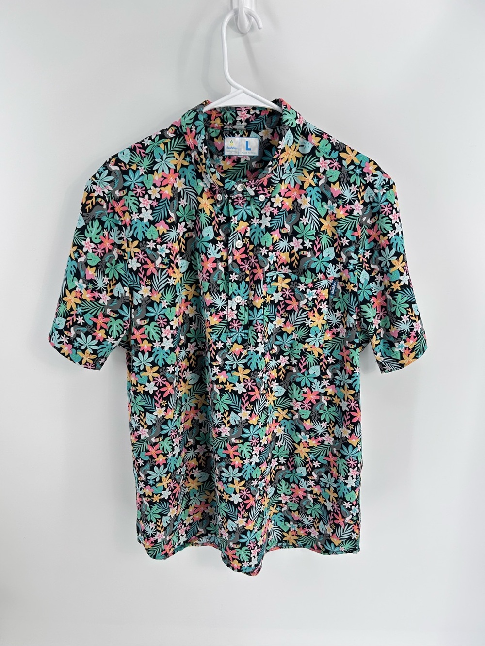 Chubbies Men’s Tropical Polo Shirt - Large